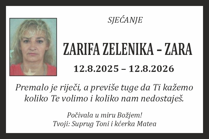 Zarifa Zelenika –  Zara