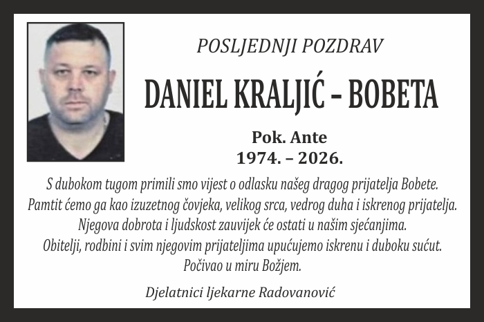 Daniel Kraljić –  Bobeta
