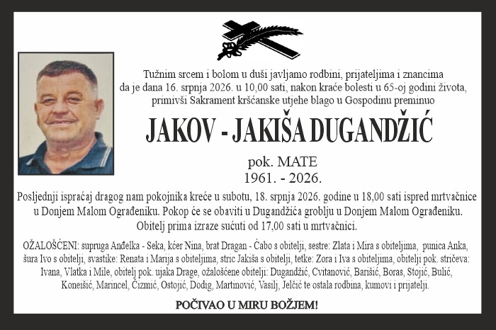 Jakov – Jakiša  Dugandžić