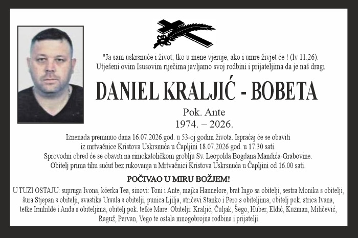 Daniel Kraljić –  Bobeta