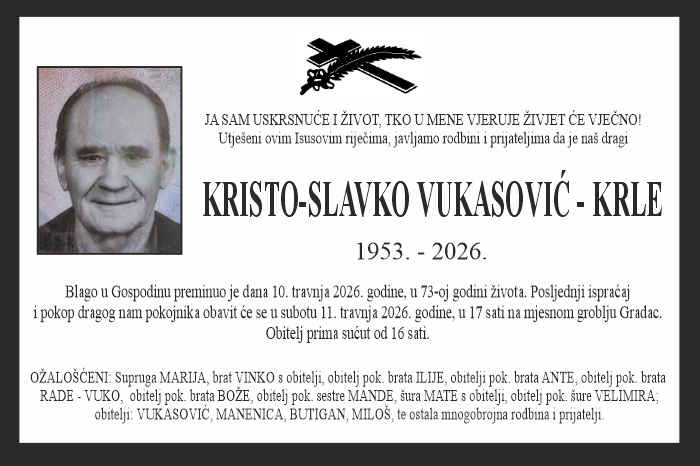 Kristo – Slavko  Vukasović