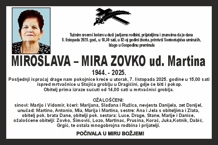 Miroslava – Mira  Zovko