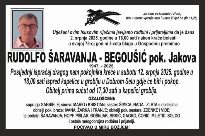 Rudolfo Šaravanja –  Begoušić