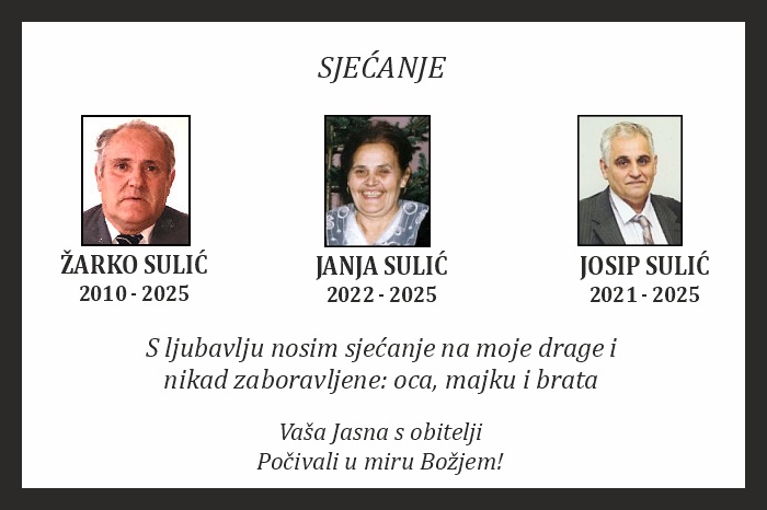 Žarko, Janja I Josip  Sulić