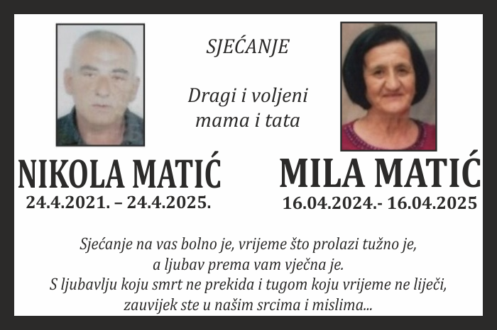 Nikola I Mila  Matić