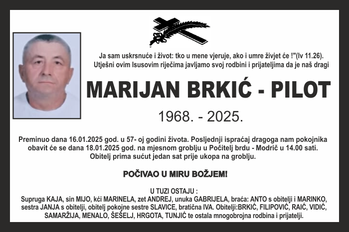Marijan Brkić –  Pilot