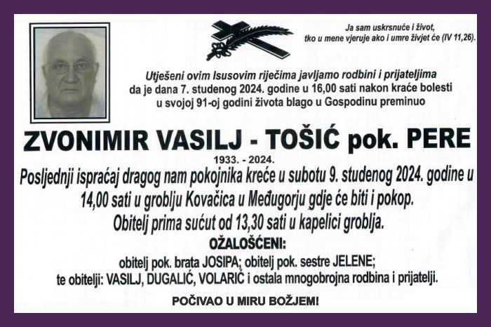 Zvonimir Vasilj –  Tošić