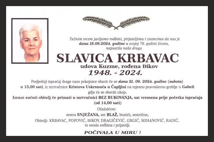 Slavica  Krbavac
