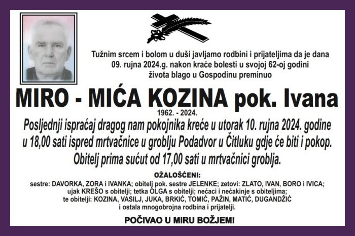 Miro – Mića  Kozina