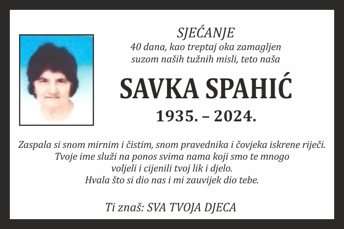 Savka  Spahić