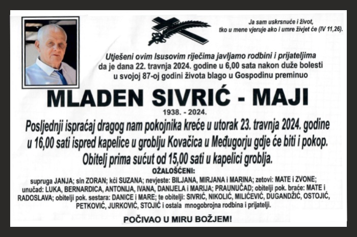 Mladen Sivrić –  Maji