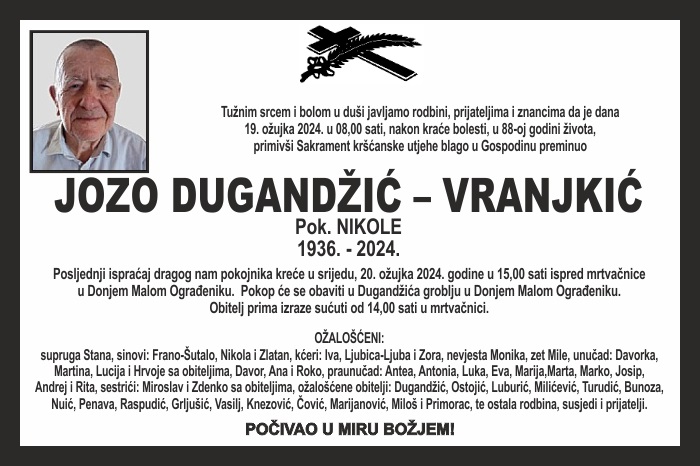 Jozo Dugandžić –  Vranjkić