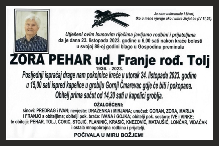 Zora  Pehar