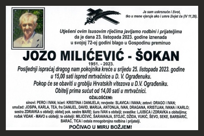 Jozo Milićević –  Šokan