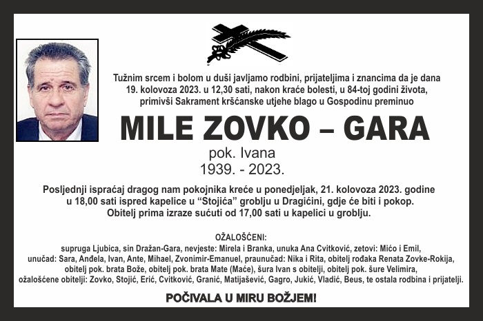 Mile Zovko –  Gara