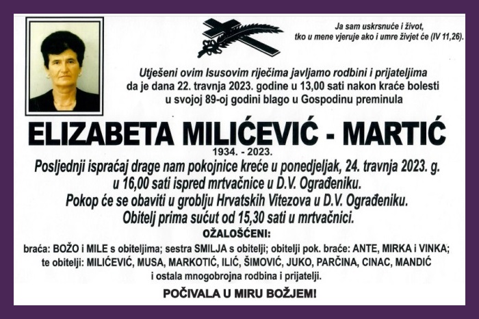 Elizabeta Milićević –  Martić