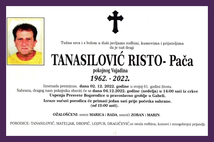 Tanasilović Risto –  Pača