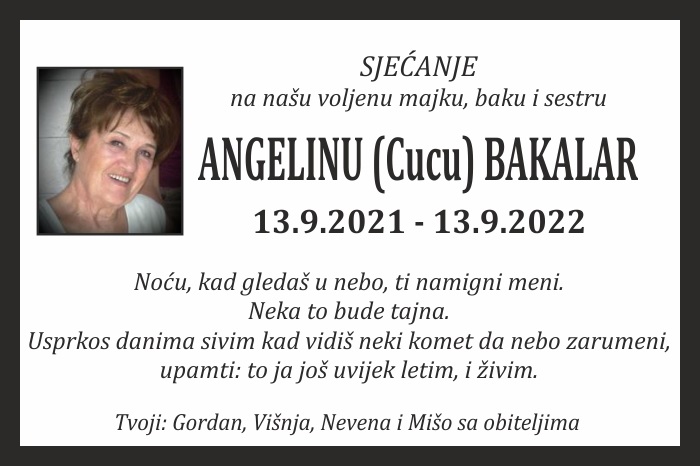 Angelina (Cuca)  Bakalar