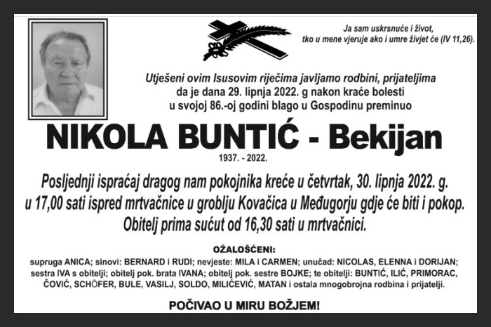 Nikola Buntić –  Bekijan
