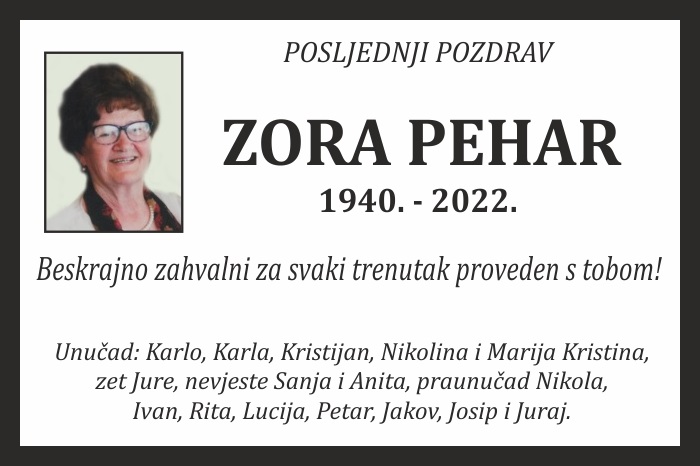 Zora  Pehar