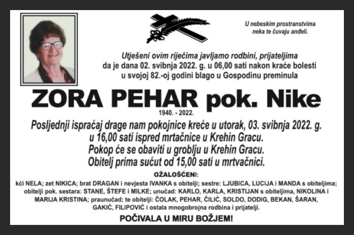Zora  Pehar