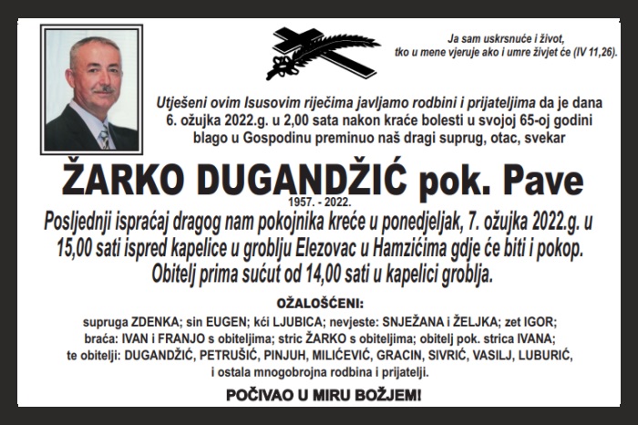 Doc. Dr. Sc. Žarko  Dugandžić