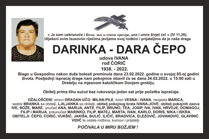 Darinka – Dara  Čepo