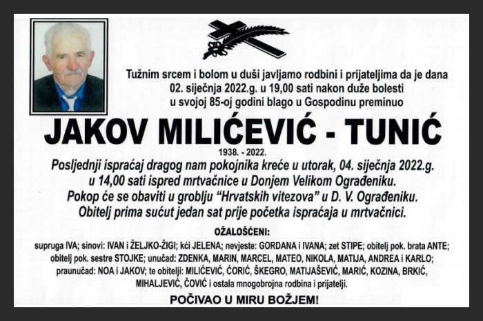 Jakov Milićević –  Tunić