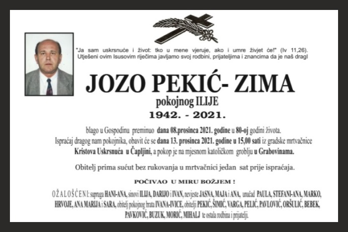 Jozo Pekić-  Zima