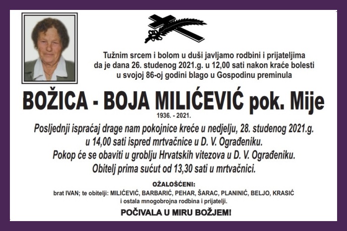 Božica – Boja  Milićević