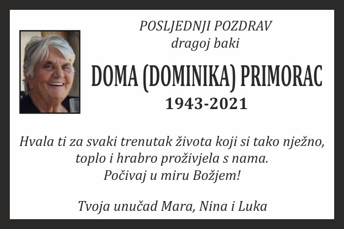 Doma (Dominika)  Primorac