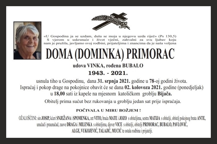 Doma (Dominika)  Primorac