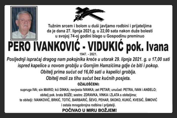 Pero Ivanković –  Vidukić
