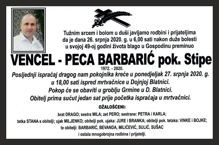 Vencel – Peca  Barbarić