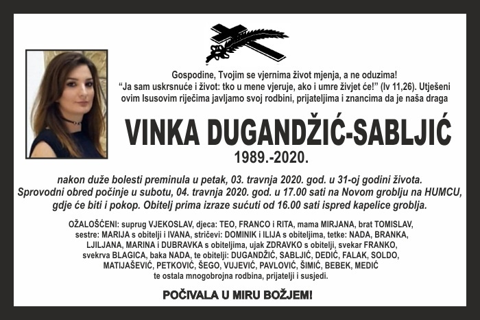 Vinka  Dugandžić-Sabljić