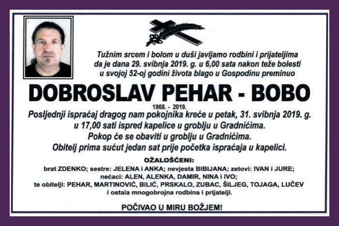 Dobroslav Pehar –  Bobo