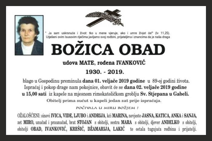 Božica  Obad